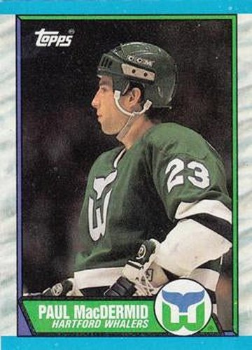 #183 Paul MacDermid - Hartford Whalers - 1989-90 Topps Hockey