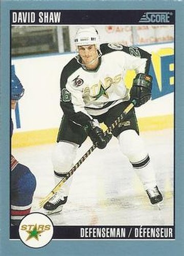 #183 David Shaw - Minnesota North Stars - 1992-93 Score Canadian Hockey