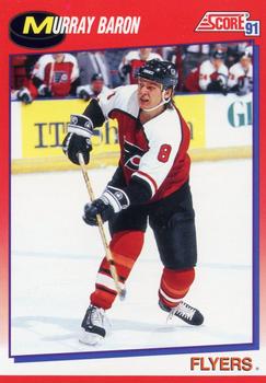 #183 Murray Baron - Philadelphia Flyers - 1991-92 Score Canadian Bilingual Hockey