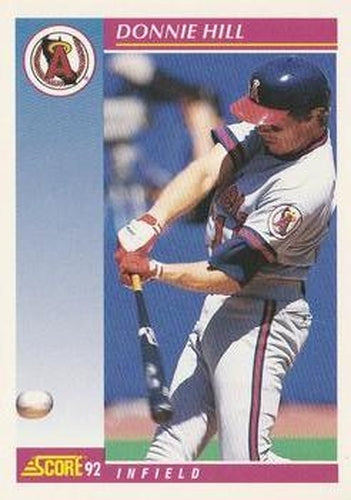 #183 Donnie Hill - California Angels - 1992 Score Baseball