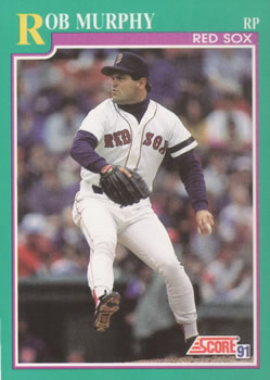 #183 Rob Murphy - Boston Red Sox - 1991 Score Baseball