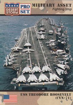 #183 USS Theodore Roosevelt CVN-71 - 1991 Pro Set Desert Storm