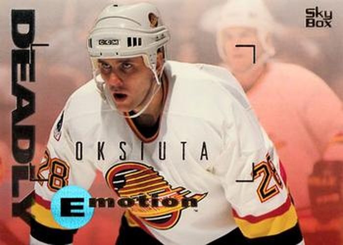#183 Roman Oksiuta - Vancouver Canucks - 1995-96 SkyBox E-Motion Hockey