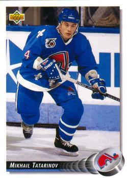 #183 Mikhail Tatarinov - Quebec Nordiques - 1992-93 Upper Deck Hockey