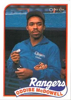 #183 Oddibe McDowell - Texas Rangers - 1989 O-Pee-Chee Baseball