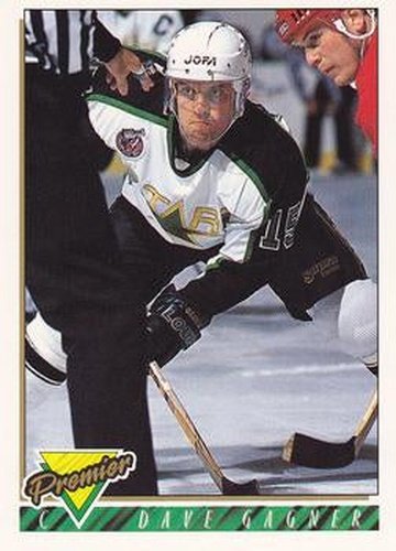 #183 Dave Gagner - Dallas Stars - 1993-94 Topps Premier Hockey