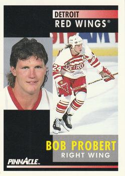 #183 Bob Probert - Detroit Red Wings - 1991-92 Pinnacle Hockey