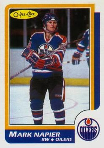 #183 Mark Napier - Edmonton Oilers - 1986-87 O-Pee-Chee Hockey