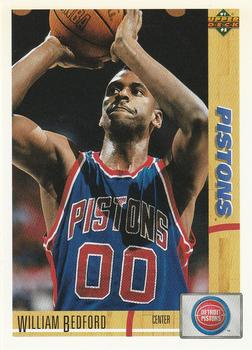 #183 William Bedford - Detroit Pistons - 1991-92 Upper Deck Basketball