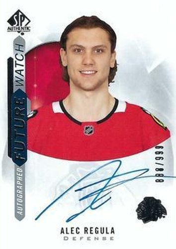 #183 Alec Regula - Chicago Blackhawks - 2020-21 SP Authentic Hockey