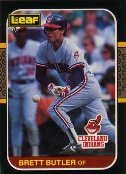 #183 Brett Butler - Cleveland Indians - 1987 Leaf Baseball