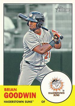 #183 Brian Goodwin - Hagerstown Suns - 2012 Topps Heritage Minor League Baseball