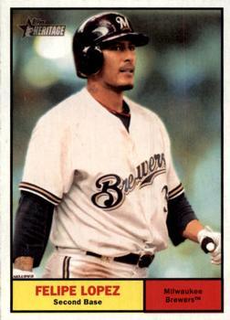 #183 Felipe Lopez - Milwaukee Brewers - 2010 Topps Heritage Baseball