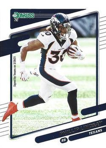 #183 Phillip Lindsay - Houston Texans - 2021 Donruss Football