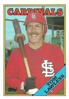 #183 Tom Lawless - St. Louis Cardinals - 1988 Topps Baseball