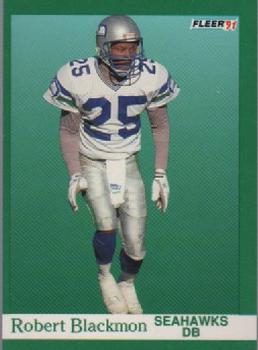 #183 Robert Blackmon - Seattle Seahawks - 1991 Fleer Football