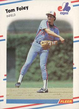 #183 Tom Foley - Montreal Expos - 1988 Fleer Baseball