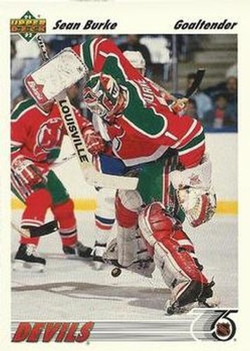 #183 Sean Burke - New Jersey Devils - 1991-92 Upper Deck Hockey
