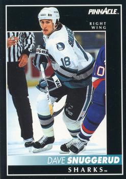 #183 Dave Snuggerud - San Jose Sharks - 1992-93 Pinnacle Canadian Hockey