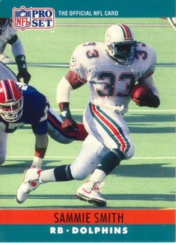 #183 Sammie Smith - Miami Dolphins - 1990 Pro Set Football