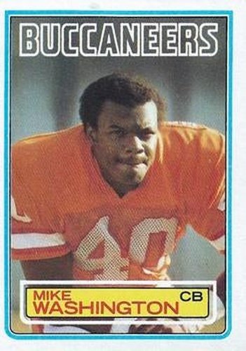 #183 Mike Washington - Tampa Bay Buccaneers - 1983 Topps Football