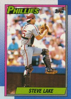 #183 Steve Lake - Philadelphia Phillies - 1990 Topps Baseball