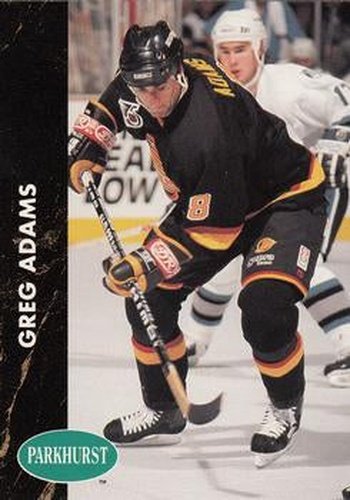 #183 Greg Adams - Vancouver Canucks - 1991-92 Parkhurst Hockey