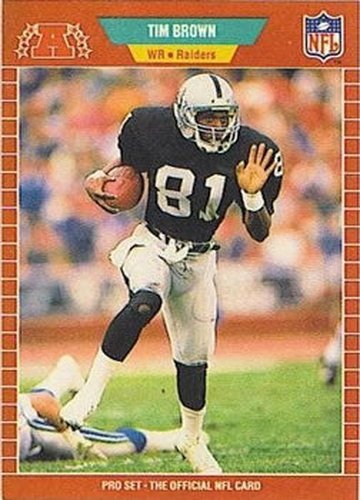 #183 Tim Brown - Los Angeles Raiders - 1989 Pro Set Football