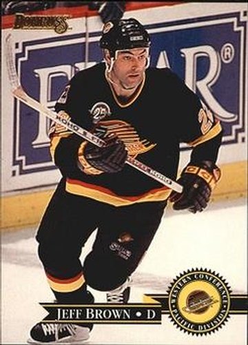 #183 Jeff Brown - Vancouver Canucks - 1995-96 Donruss Hockey