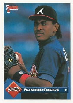 #184 Francisco Cabrera - Atlanta Braves - 1993 Donruss Baseball