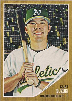 #184 Kurt Suzuki - Oakland Athletics - 2011 Topps Heritage Baseball