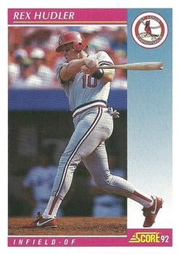 #184 Rex Hudler - St. Louis Cardinals - 1992 Score Baseball