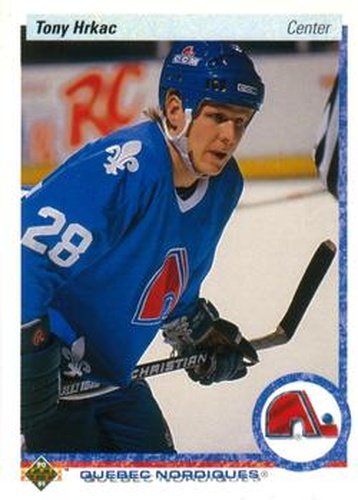 #184 Tony Hrkac - Quebec Nordiques - 1990-91 Upper Deck Hockey