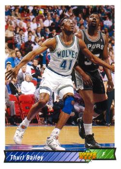 #184 Thurl Bailey - Minnesota Timberwolves - 1992-93 Upper Deck Basketball
