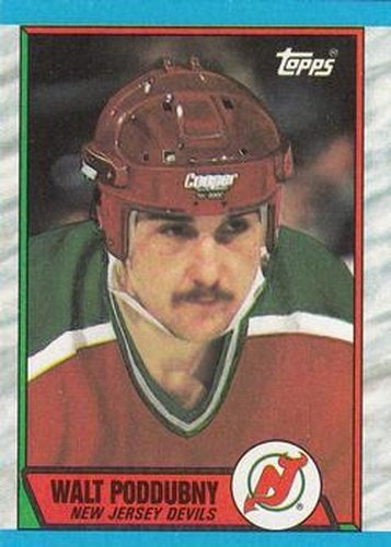 #184 Walt Poddubny - New Jersey Devils - 1989-90 Topps Hockey