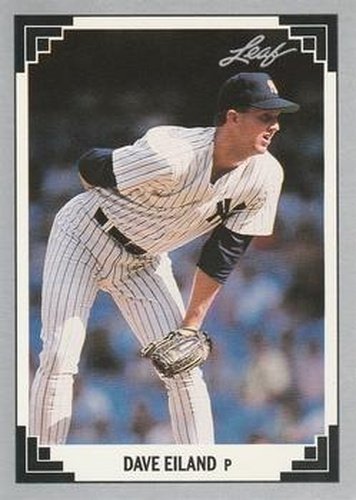 #184 Dave Eiland - New York Yankees - 1991 Leaf Baseball