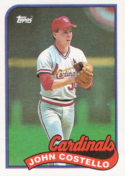 #184 John Costello - St. Louis Cardinals - 1989 Topps Baseball