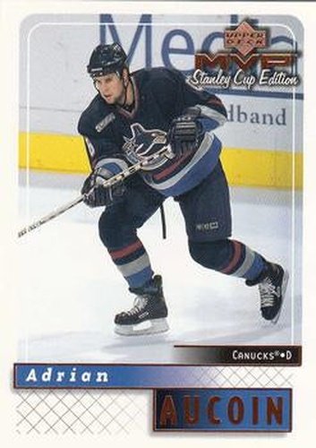 #184 Adrian Aucoin - Vancouver Canucks - 1999-00 Upper Deck MVP Stanley Cup Edition Hockey