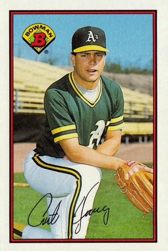 #184 Curt Young - Oakland Athletics - 1989 Bowman Baseball