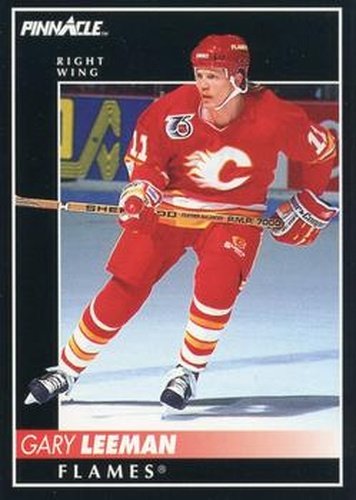 #184 Gary Leeman - Calgary Flames - 1992-93 Pinnacle Canadian Hockey