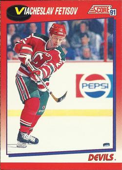 #184 Viacheslav Fetisov - New Jersey Devils - 1991-92 Score Canadian Bilingual Hockey