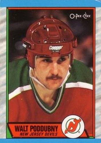 #184 Walt Poddubny - New Jersey Devils - 1989-90 O-Pee-Chee Hockey