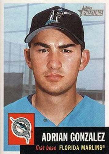 #184 Adrian Gonzalez - Florida Marlins - 2002 Topps Heritage Baseball