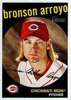 #184 Bronson Arroyo - Cincinnati Reds - 2008 Topps Heritage Baseball