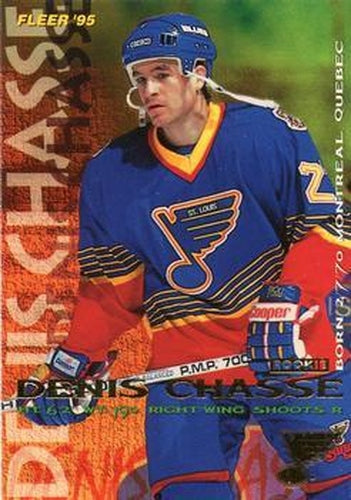 #184 Denis Chasse - St. Louis Blues - 1994-95 Fleer Hockey