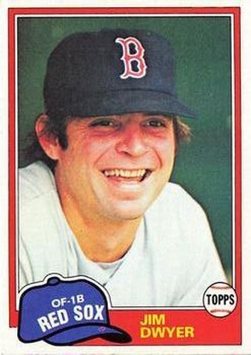 #184 Jim Dwyer - Boston Red Sox - 1981 Topps Baseball
