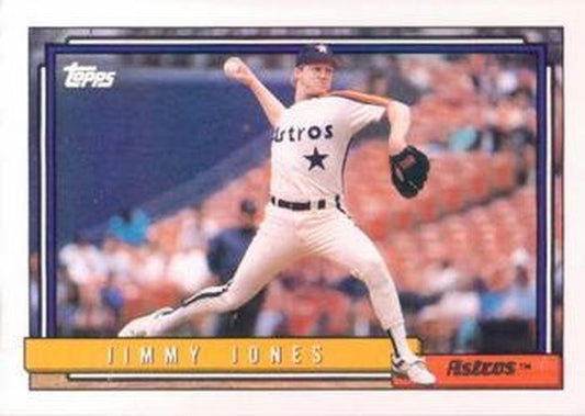 #184 Jimmy Jones - Houston Astros - 1992 Topps Baseball