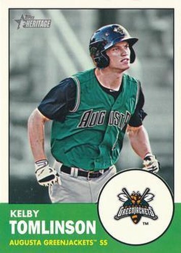 #184 Kelby Tomlinson - Augusta GreenJackets - 2012 Topps Heritage Minor League Baseball