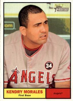 #184 Kendry Morales - Los Angeles Angels - 2010 Topps Heritage Baseball
