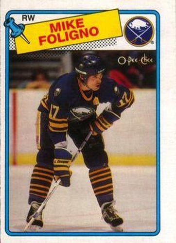 #184 Mike Foligno - Buffalo Sabres - 1988-89 O-Pee-Chee Hockey